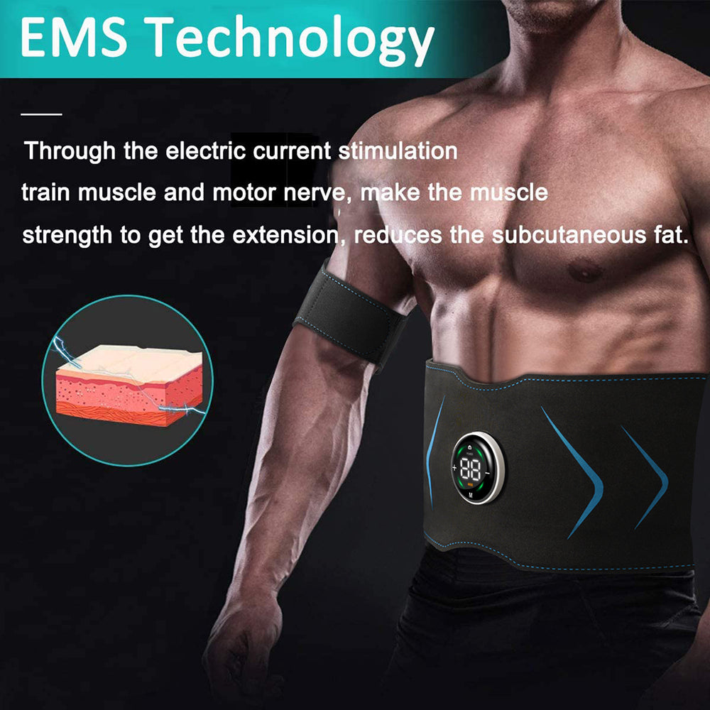 Abdominal Muscle Stimulator Trainer USB Connect Fitness Equipment Training Gear Muscles Electrostimulator Toner Massage