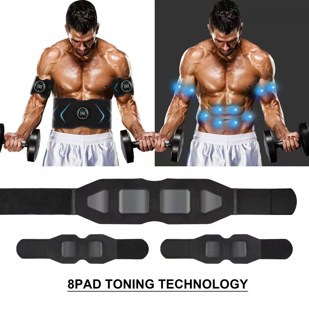 Abdominal Muscle Stimulator Trainer USB Connect Fitness Equipment Training Gear Muscles Electrostimulator Toner Massage
