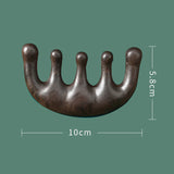 Meridian Massage Comb Five-Tooth Handleless Wooden Point Acupuncture Head Comb Wide-Tooth Sandalwood Comb Massage Head