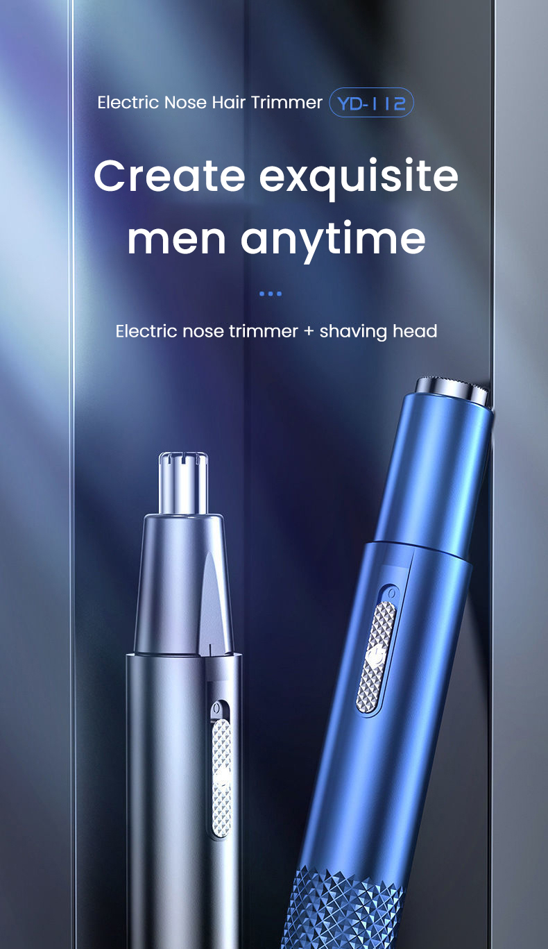 Electric Nose Hair Clipper Rechargeable Multi-kinetic Shaving Two-in-one Unisex Fully Automatic Washable Shaving Nose Trimmer