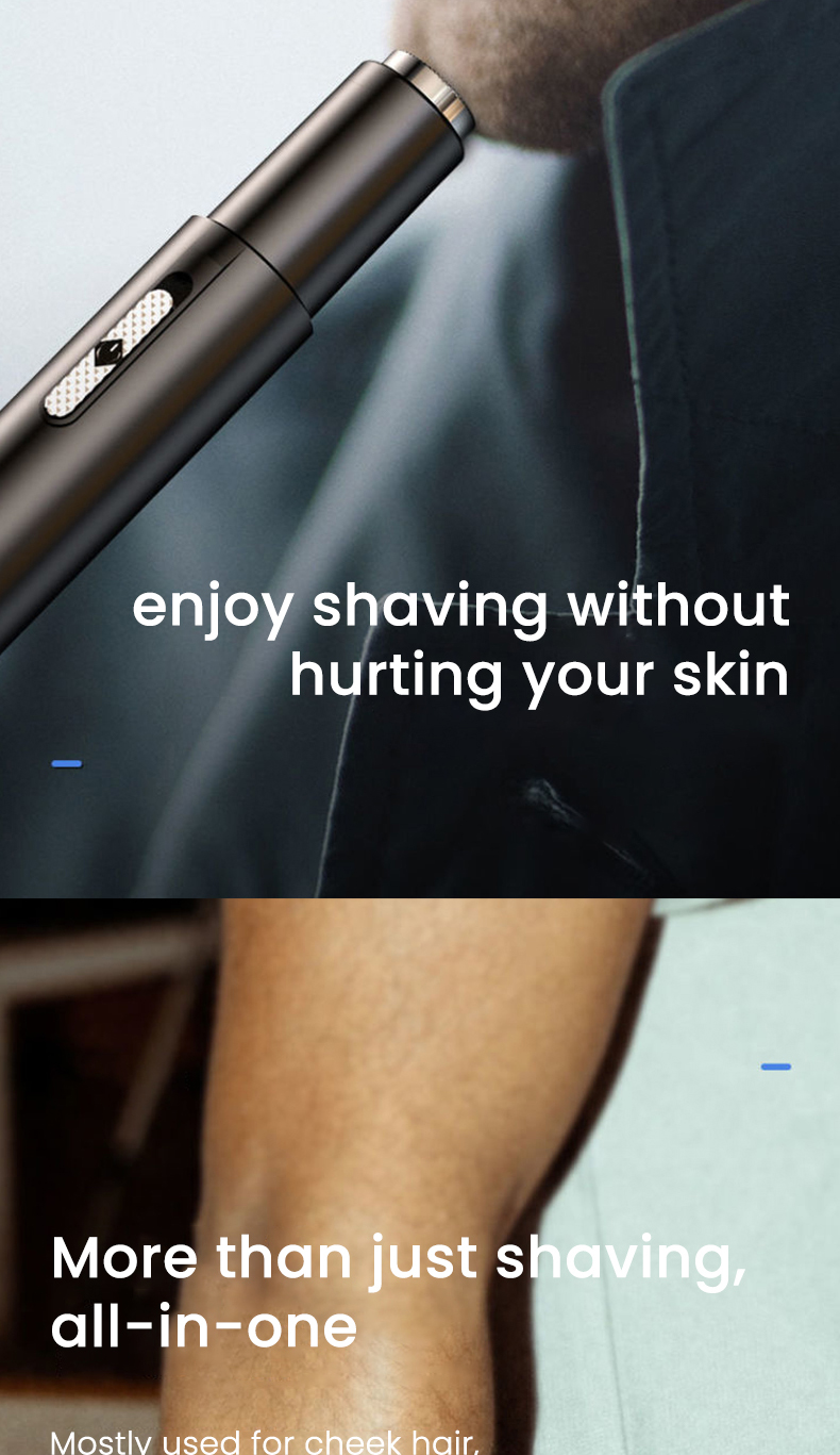 Electric Nose Hair Clipper Rechargeable Multi-kinetic Shaving Two-in-one Unisex Fully Automatic Washable Shaving Nose Trimmer