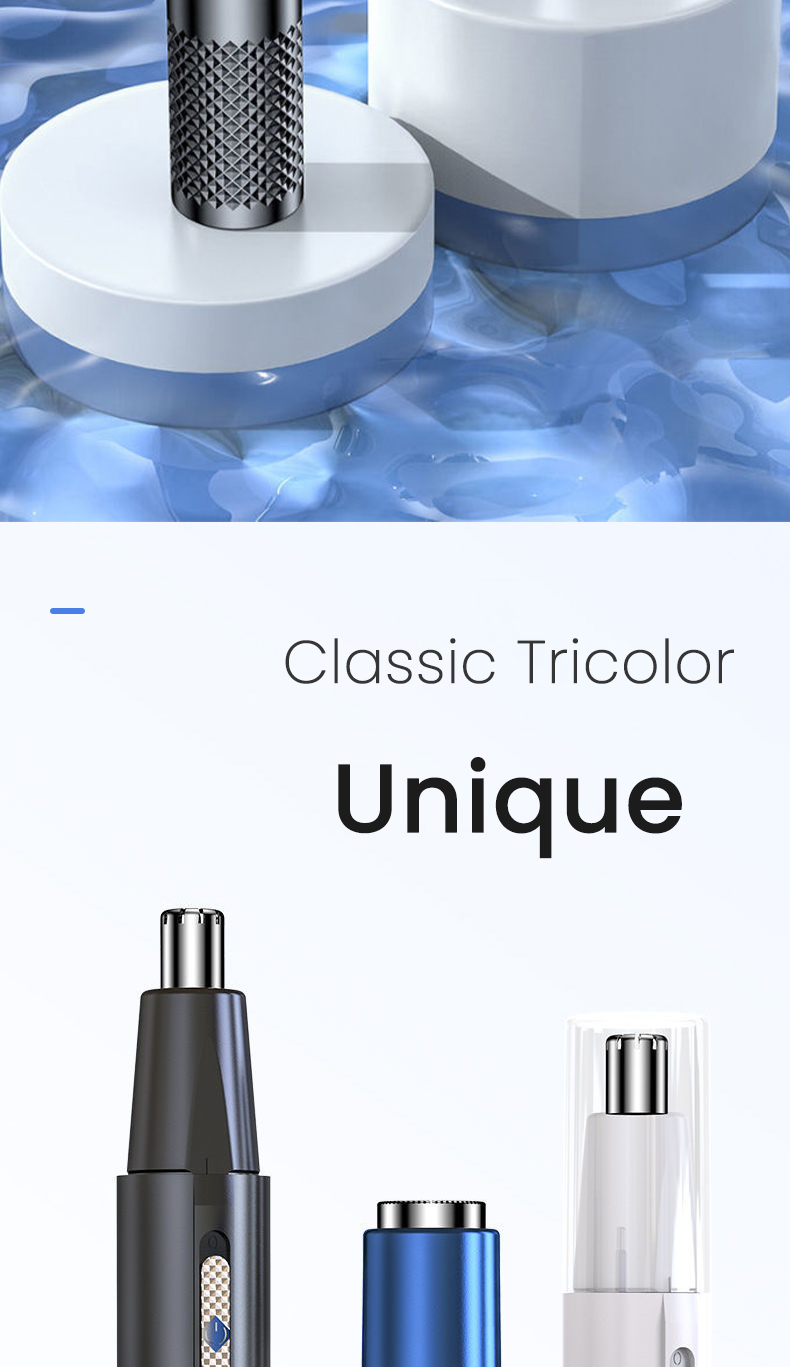 Electric Nose Hair Clipper Rechargeable Multi-kinetic Shaving Two-in-one Unisex Fully Automatic Washable Shaving Nose Trimmer