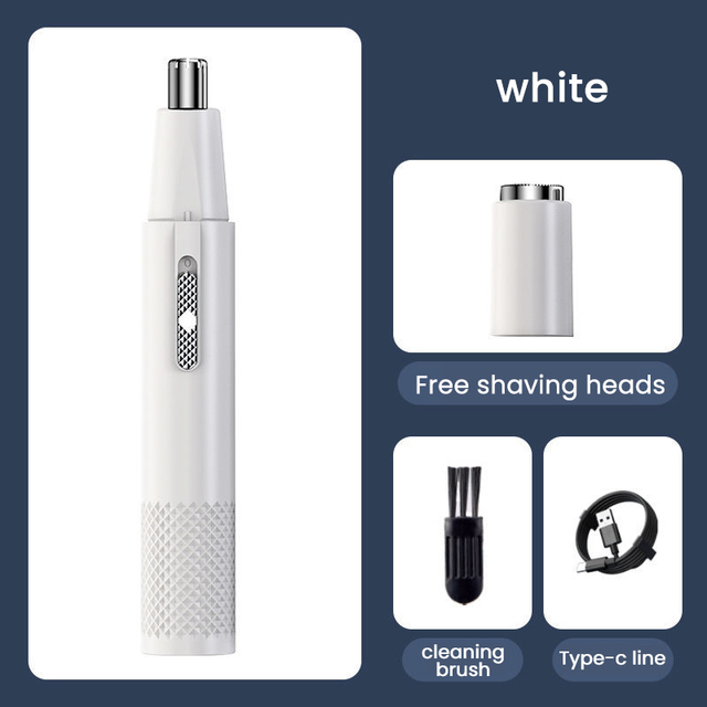 Electric Nose Hair Clipper Rechargeable Multi-kinetic Shaving Two-in-one Unisex Fully Automatic Washable Shaving Nose Trimmer