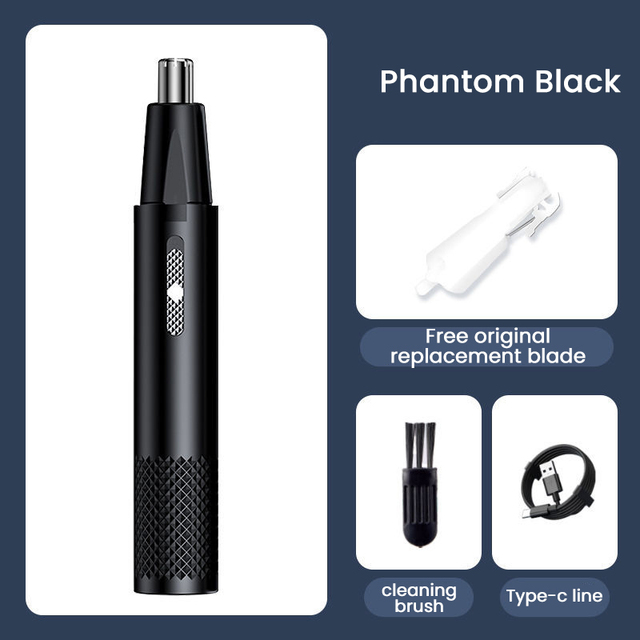 Electric Nose Hair Clipper Rechargeable Multi-kinetic Shaving Two-in-one Unisex Fully Automatic Washable Shaving Nose Trimmer