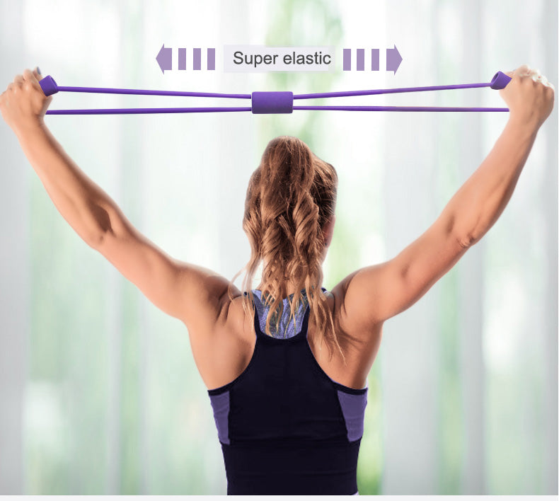 Slimming Yoga Rubber Resistance Band Workout Fitness Chest Expander Elastic Band for Home Sports Exercise Expander for Breast