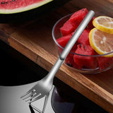 Two-in-one Stainless Steel Watermelon Multifunctional Fruit Fork with Polished Handle Comfortable and Elegant Kitchen Fruit Fork