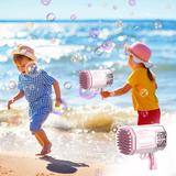 69 Holes Automatic Gatling Bubble Guns Soap Bubble Magic Bubble Kids 2022 New Bathroom Outdoor Toys For Boys Girls Birthday Gift