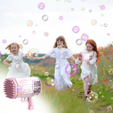 69 Holes Automatic Gatling Bubble Guns Soap Bubble Magic Bubble Kids 2022 New Bathroom Outdoor Toys For Boys Girls Birthday Gift