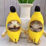 2023 Crying Banana Cat Plush Pendant Cute Banana Cat Doll With Sound Toy Keychain Car Bag Funny Pendant Keyring Gifts New