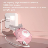 Kids U-shaped Electric Toothbrush Sonic Toothbrush 360 Degrees Smart Tooth Brush Teeth Whitening for Children IPX7 Waterproof