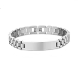 Custom Name Bracelets for Women Personalized Stainless Steel Tank Chain Men Bracelet Classic Nameplate Statement Jewelry