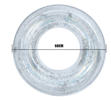Transparent Glitter Pool Swimming Ring Adult Children Inflatable Pool Tube Giant Float Boys Girl Water Fun Toy Swim Laps