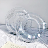 Transparent Glitter Pool Swimming Ring Adult Children Inflatable Pool Tube Giant Float Boys Girl Water Fun Toy Swim Laps