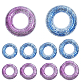 Transparent Glitter Pool Swimming Ring Adult Children Inflatable Pool Tube Giant Float Boys Girl Water Fun Toy Swim Laps