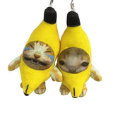 2023 Crying Banana Cat Plush Pendant Cute Banana Cat Doll With Sound Toy Keychain Car Bag Funny Pendant Keyring Gifts New