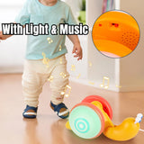 Novelty Drawstring Snail With Light And Music Baby Learn To Walk Pull String Early Educational Toys For Children Toddlers 1-3Y
