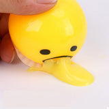 Novelty Gag Toy Practical Jokes Anti stress Vomiting Egg Yolk Lazy Brother Fun Gadget Squeezed Smiley face Creative Gift