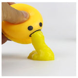 Novelty Gag Toy Practical Jokes Anti stress Vomiting Egg Yolk Lazy Brother Fun Gadget Squeezed Smiley face Creative Gift