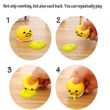 Novelty Gag Toy Practical Jokes Anti stress Vomiting Egg Yolk Lazy Brother Fun Gadget Squeezed Smiley face Creative Gift