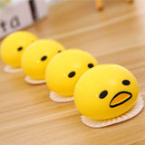 Novelty Gag Toy Practical Jokes Anti stress Vomiting Egg Yolk Lazy Brother Fun Gadget Squeezed Smiley face Creative Gift