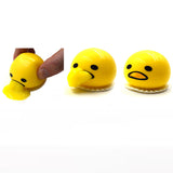 Novelty Gag Toy Practical Jokes Anti stress Vomiting Egg Yolk Lazy Brother Fun Gadget Squeezed Smiley face Creative Gift