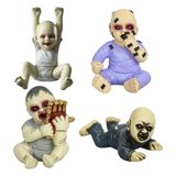 Halloween Horror Baby Statue Handmade Doll Crafts Resin Ornaments Halloween Haunted Doll Ghost Zombie Baby Decor