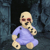 Halloween Horror Baby Statue Handmade Doll Crafts Resin Ornaments Halloween Haunted Doll Ghost Zombie Baby Decor