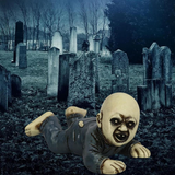 Halloween Horror Baby Statue Handmade Doll Crafts Resin Ornaments Halloween Haunted Doll Ghost Zombie Baby Decor