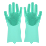Dishwashing Cleaning Gloves Silicone Rubber Sponge Glove Household Scrubber Kitchen Clean Tools Dropshipping Kitchen