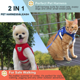 Breathable Cat Harness And Leash Escape Proof Pet Clothes Kitten Puppy Dogs Vest Adjustable Easy Control Reflective Cat Harness