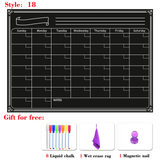A3 Size Magnetic Monthly Weekly Planner Calendar Table Dry Erase Whiteboard Blackboard Fridge Sticker Message Board Menu