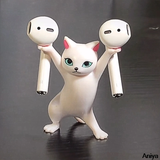 5pcs Set Funny Cat Pen Holder Toy Hold Everything Cat Earphone Bracket Home Decor Festival Decoration Charming Kitty Storage Set