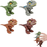 4 PCS Squeeze Toy for Stress Reduction,Interactive Biting Hand Tyrannosaurus Gags Toy,Simulation Dinosaur Model Toy with Movable Joint,Jokes Bite Finger Game Gift for Kids