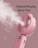 Personal Portable Mini Handheld Spray Fan Hanging Neck Spray Fans 90° Adjustable USB Rechargeable 5000mAh Small Desk Fan 5 Speed for Home Office Travel Go Out