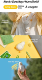 Rechargeable Mini Fan - Your Ultimate Personal Fan for Travel Essentials and On-The-Go Comfort. Compact and Convenient Lay Flat Duck Neck Design Provides Refreshing Breeze at Any Angle