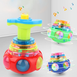 Bagged round Luminous Toy Light Music Rotating Gyro Random Color One Pack