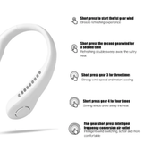 Xiaomi New Mini Neck Fan Portable Bladeless Hanging Neck 3000mAh Rechargeable Air Cooler 3 Speed Mini Summer Sports Fans