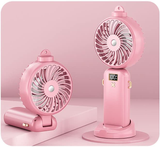 Personal Portable Mini Handheld Spray Fan Hanging Neck Spray Fans 90° Adjustable USB Rechargeable 5000mAh Small Desk Fan 5 Speed for Home Office Travel Go Out