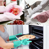 Dishwashing Cleaning Gloves Silicone Rubber Sponge Glove Household Scrubber Kitchen Clean Tools Dropshipping Kitchen