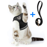 Breathable Cat Harness And Leash Escape Proof Pet Clothes Kitten Puppy Dogs Vest Adjustable Easy Control Reflective Cat Harness