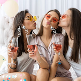 12 Pieces Mirror Disco Ball Straws 70s Disco Decorative Straws Mini Disco Straw Decor Disco Party Decorations for Dance Holiday Wedding Birthday Supplies (Silver)