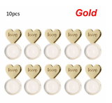 10Pcs Heart Love Magic Earring Lifters Earring Lifts Backs Adjustable Hypoallergenic Earring Nuts Ear Lobe Support