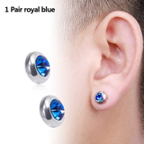 1Pair Magnetic Slimming Magnet Earring for Women Men Weight Loss Rhinestone Stainless Steel Ear Studs Health Non Pierced Jewelry