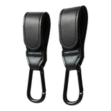 Baby Stroller Hook Fashion PU Leather Adjustable Pram Hook Cart Organizer Diaper Bag Hanger Children Boy Girl Travel Accessories