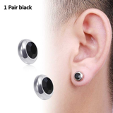 1Pair Magnetic Slimming Magnet Earring for Women Men Weight Loss Rhinestone Stainless Steel Ear Studs Health Non Pierced Jewelry