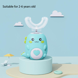 Kids U-shaped Electric Toothbrush Sonic Toothbrush 360 Degrees Smart Tooth Brush Teeth Whitening for Children IPX7 Waterproof