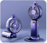 Personal Portable Mini Handheld Spray Fan Hanging Neck Spray Fans 90° Adjustable USB Rechargeable 5000mAh Small Desk Fan 5 Speed for Home Office Travel Go Out