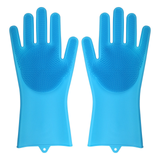 Dishwashing Cleaning Gloves Silicone Rubber Sponge Glove Household Scrubber Kitchen Clean Tools Dropshipping Kitchen