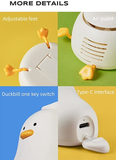 Rechargeable Mini Fan - Your Ultimate Personal Fan for Travel Essentials and On-The-Go Comfort. Compact and Convenient Lay Flat Duck Neck Design Provides Refreshing Breeze at Any Angle