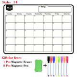 A3 Size Magnetic Monthly Weekly Planner Calendar Table Dry Erase Whiteboard Blackboard Fridge Sticker Message Board Menu